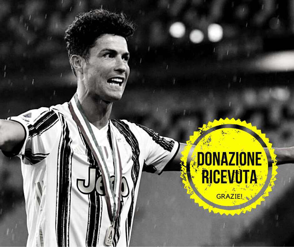 DONAZIONE per Maglietta da Gara Donata e Autografata da Cristiano Ronaldo della Juventus
